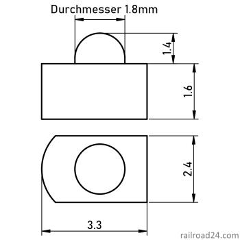 20x LED 1,8mm grün diffus