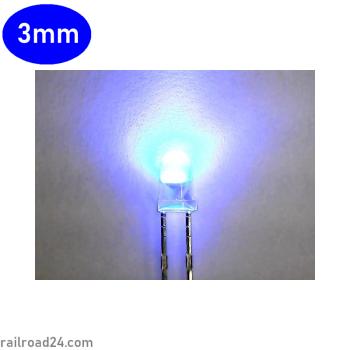 20x LED 3 mm blau diffus