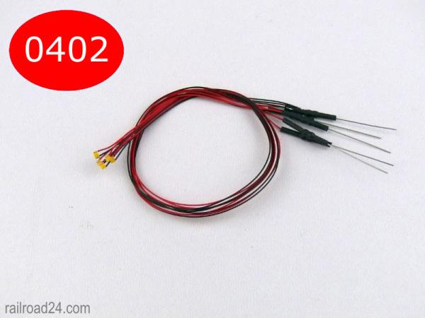 LED 0402 yellow with cable and resistor