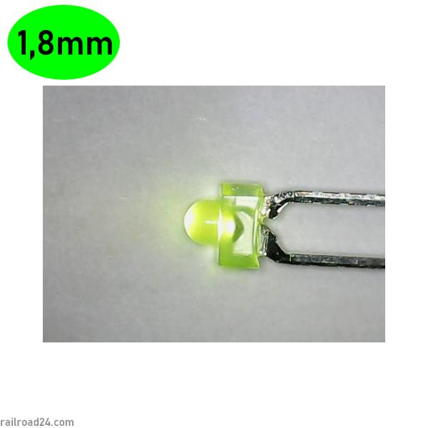 20x LED 1,8mm grün diffus