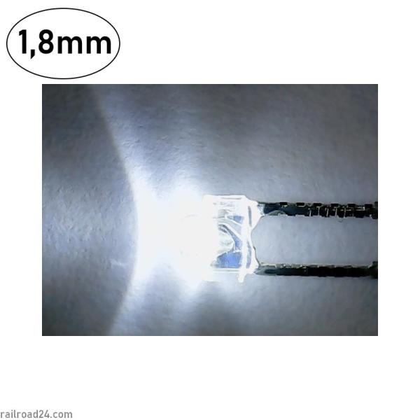 20x LED 1,8mm white